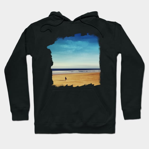 What Now - Surfer On Beach Hoodie by DyrkWyst